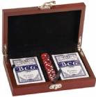 Rosewood Finish Card and Dice Gift Set