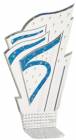 Blue Diamond Back Trophy Figure Frame with Stars 8 1/4"