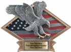 6" x 8 1/2" Eagle Diamond Trophy Plate Hand Painted