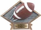 6" x 8 1/2" Football Diamond Trophy Plate Hand Painted