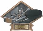 6" x 8 1/2" Hockey Diamond Trophy Plate Hand Painted