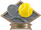 6" x 8 1/2" Tennis Diamond Trophy Plate Hand Painted