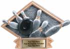 4 1/2" x 6" Bowling Diamond Trophy Plate Hand Painted