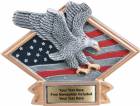 4 1/2" x 6" Eagle Diamond Trophy Plate Hand Painted