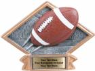 4 1/2" x 6" Football Diamond Trophy Plate Hand Painted