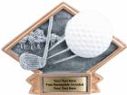 4 1/2" x 6" Golf Diamond Trophy Plate Hand Painted