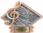 4 1/2" x 6" Music Diamond Trophy Plate Hand Painted