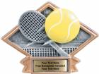 4 1/2" x 6" Tennis Diamond Trophy Plate Hand Painted