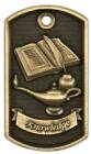 2" Lamp of Knowledge 3D Dog Tag Medal