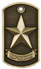 2" Star Performer 3D Dog Tag Medal