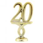 2 1/2" Gold "20" Year Date Trophy Trim