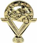 5 3/8" Sport Bike Motorcycle Gold Trophy Figure