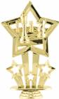 6" Star Themed Chess Board Gold Trophy Figure
