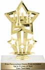 6 3/4" Star Themed Chess Board Gold Trophy Kit