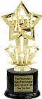 8 1/4" Star Themed Chess Board Trophy Kit with Pedestal Base