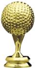 2 1/2" Gold Golf Ball Trophy Trim Piece