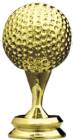 2 1/2" Gold Golf Ball Trophy Trim Piece