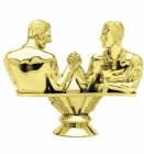 3 1/2" Arm Wrestling Gold Trophy Figure