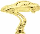 4" Corvette Car Gold Trophy Figure