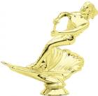 4 1/4" Water Ski Female Gold Trophy Figure