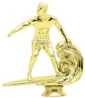 6" Surfer Male Gold Trophy Figure