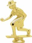 4 1/2" Female Lawn Bowling Gold Trophy Figure