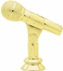 3 3/4" Microphone Gold Trophy Figure