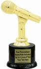 5 3/4" Gold Microphone Trophy Kit with Pedestal Base