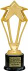 10" Gold 3-D Rising Star Trophy Kit with Pedestal Base