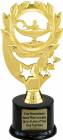 7 1/2" Lamp of Knowledge Sport Wreath Trophy Kit with Pedestal Base