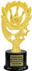 7 1/2" Bowling Sport Wreath Trophy Kit with Pedestal Base