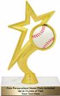 7 1/4" Gold Star Baseball Trophy Kit