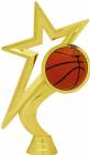 6 1/2" Gold Star Basketball Trophy Figure