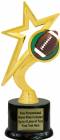 8 1/2" Gold Star Football Trophy Kit with Pedestal Base