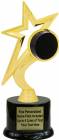 8 1/2" Gold Star Hockey Trophy Kit with Pedestal Base