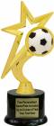8 1/2" Gold Star Soccer Trophy Kit with Pedestal Base