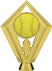 5 1/2" Color Softball Gold Trophy Figure