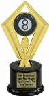 7 1/2" 8 Ball Scene Trophy Kit with Pedestal Base