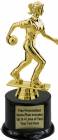 7" Female Bowler Trophy Kit with Pedestal Base