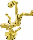 5" Female Bicycle Kick Soccer Gold Trophy Figure