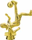 5" Female Bicycle Kick Soccer Gold Trophy Figure