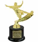 6 3/4" Male Soccer Action Trophy Kit with Pedestal Base