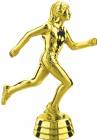 4 3/4" Female Track Gold Trophy Figure