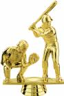 5" Male Double Baseball Gold Trophy Figure