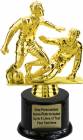 7" Male Double Action Soccer Trophy Kit with Pedestal Base