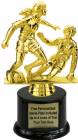 7" Female Double Action Soccer Trophy Kit with Pedestal Base