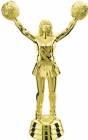 Gold 5 1/2" Cheerleader Trophy Figure