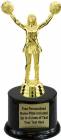 7 1/2" Cheerleader Trophy Kit with Pedestal Base