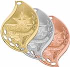 2 1/4" Star Performer Flame Series Medal