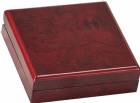 3 3/4" x 3 3/4" Rosewood Finish Gift Presentation Box